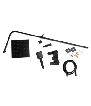 Душевой гарнитур Yoka CUBE 25 BLACK черный с изливом