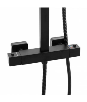 Душевой гарнитур Yoka CUBE 30 BLACK черный с термостатом