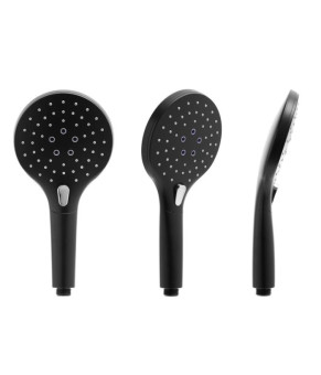 Душевой гарнитур Yoka BERGEN 25 BLACK черный с термостатом