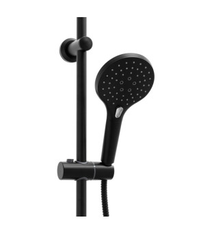 Душевой гарнитур Yoka BERGEN 25 BLACK черный с термостатом