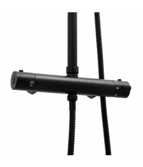 Душевой гарнитур Yoka BODO 23 BLACK черный с термостатом
