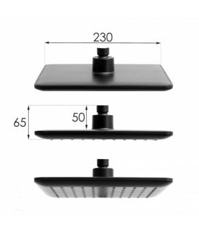 Душевой гарнитур Yoka BODO 23 BLACK черный
