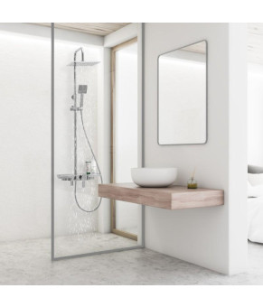 Душевой гарнитур Yoka OSLO 25 CHROM хром с полкой и краном