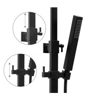 Душевой гарнитур Yoka FERRA 25 BLACK черный с термостатом