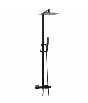 Душевой гарнитур Yoka GIRA 25 BLACK черный с термостатом