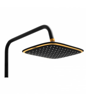 Душевой гарнитур Yoka ROXY GOLD BLACK MATT золотой с изливом