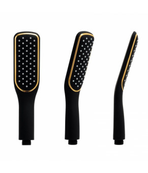 Душевой гарнитур Yoka ROXY GOLD BLACK MATT золотой с изливом