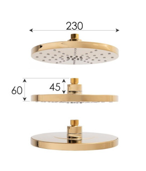 Душевой гарнитур Yoka DUBAJ 23 GOLD золотой