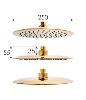 Душевой гарнитур Yoka OMAN 25 THERM L.GOLD золотой