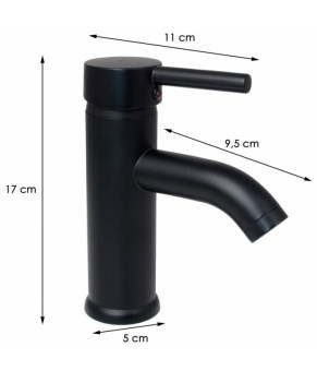 Смеситель для раковины (умывальника) Yoka SPA 24 BLACK черный низкий