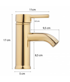 Смеситель для раковины (умывальника) Yoka SPA 24 GOLD золотой низкий
