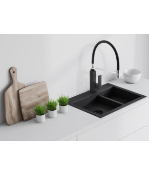 Смеситель для кухни Yoka LINUS BLACK черный
