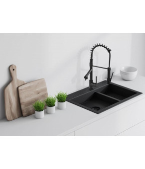 Смеситель для кухни Yoka WEKA BLACK черный