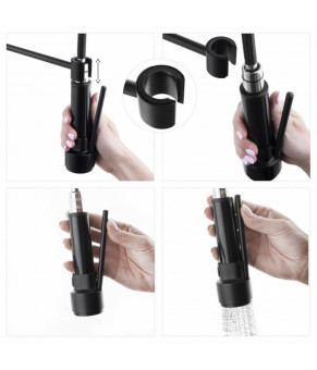 Смеситель для кухни Yoka WEKA BLACK черный