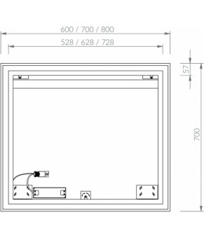 Зеркало Ravak Oblong 600 X000001562