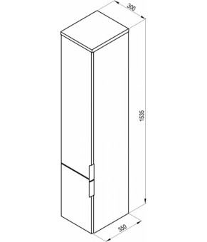 Пенал Ravak SB Rosa II X000001496