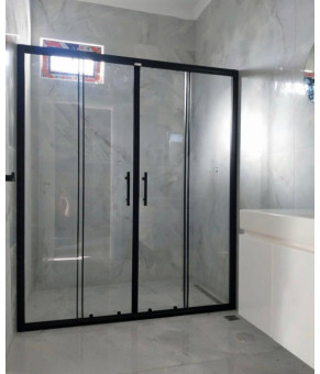 Душові двері Aquanil Carmen Black 120х190 скло прозоре
