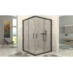 купить недорого Душевая кабина Aquanil Indiana Black Diamante 90х90х190 см прозрачное стекло