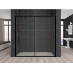 купить недорого Душові двері Aquanil Carmen Black 130х190 скло прозоре