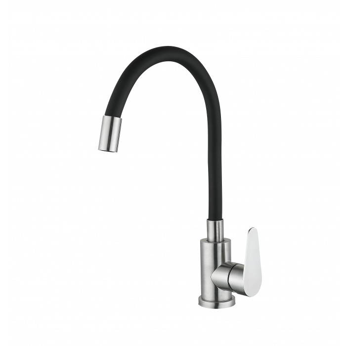 Змішувач для кухні Lidz Vida 015F3 з гнучким виливом (k35) LDVID015F3BLA43358 Black