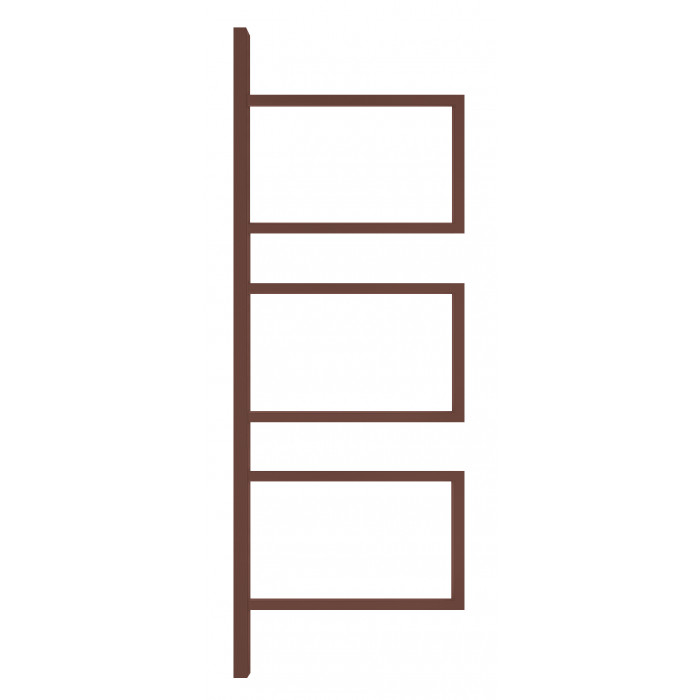 Водяной полотенцесушитель Genesis-Aqua Element 120x50 см Красно-коричневый
