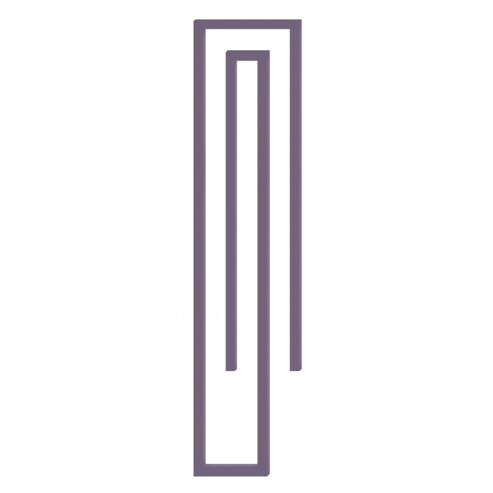 Водяний сушка для рушників Genesis-Aqua Clip 160x50 см Синьо-бузковий