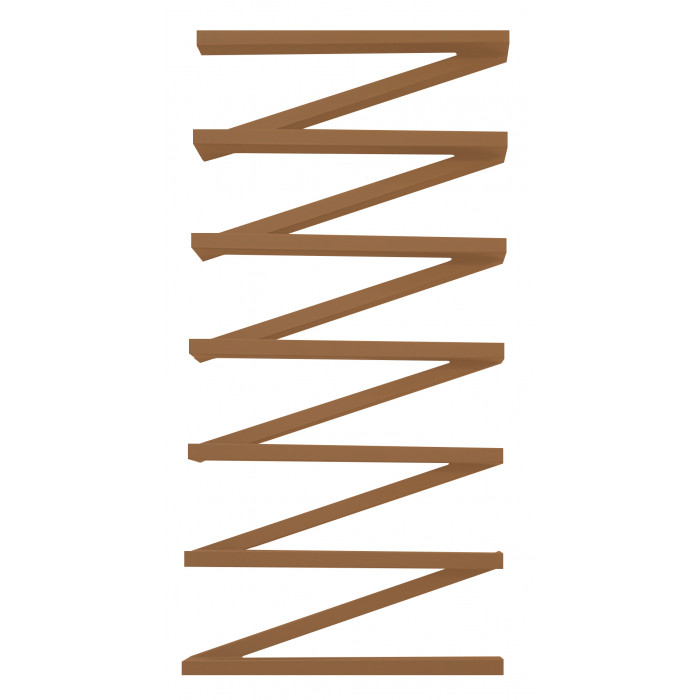 Водяний сушка для рушників Genesis-Aqua ZigZag 100x53 см Охра коричнева