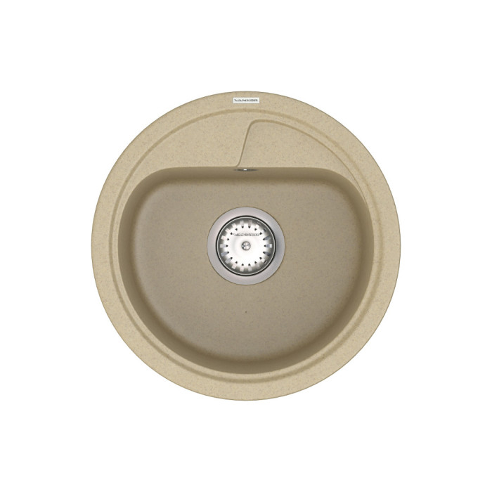 Кухонна мийка VANKOR Polo PMR 01.45 Beige + сифон VANKOR