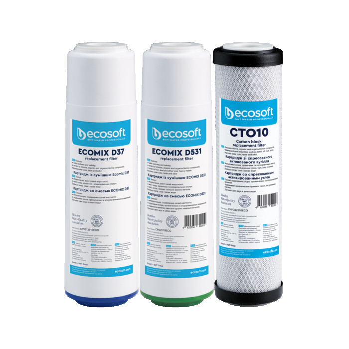 Улучшенный комплект картриджей Ecosoft для тройного фильтра (CRV3ECO)