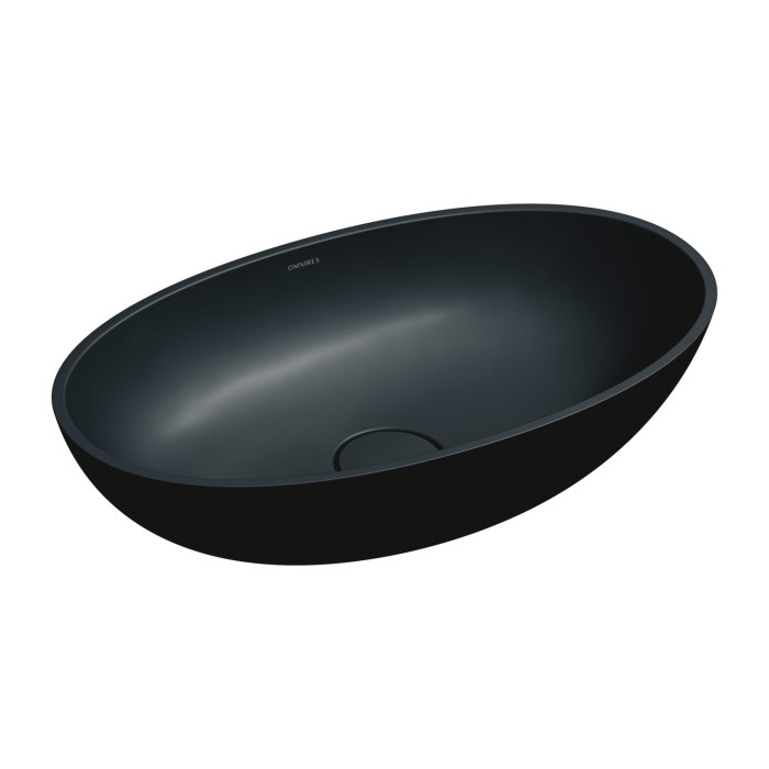 Умивальник Omnires Shell 60x35 black lava (SHELLUNBLV)