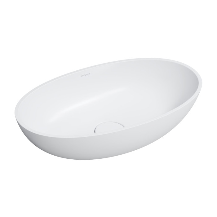 Умивальник Omnires Shell 60x35 mat white (SHELLUNBM)