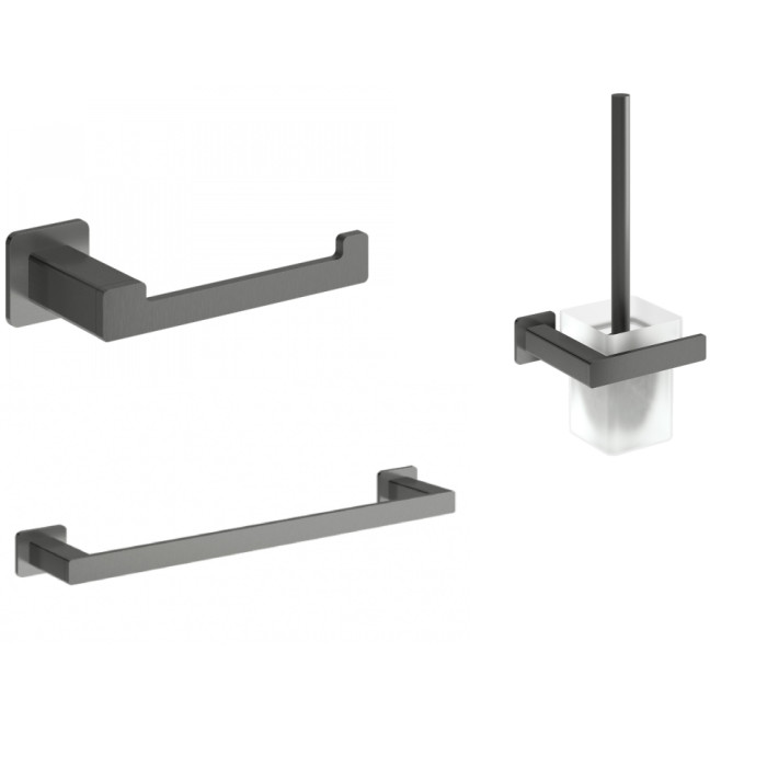 Набір аксесуарів Omnires Nelson anthracite (NL80214GR + NL80510GR + NL80620GR)
