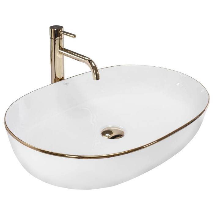 Умивальник Rea Cleo white-gold (REA-U6211)