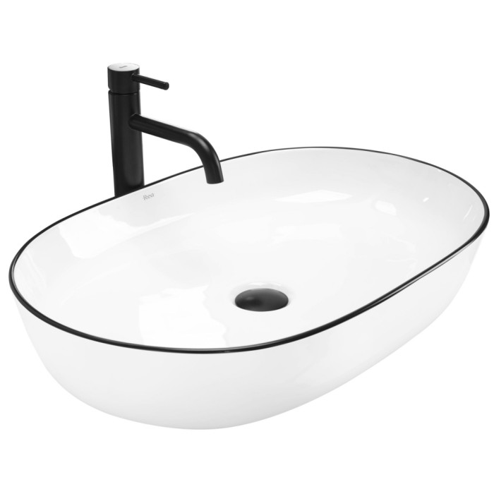Умивальник Rea Cleo white-black (REA-U6210)