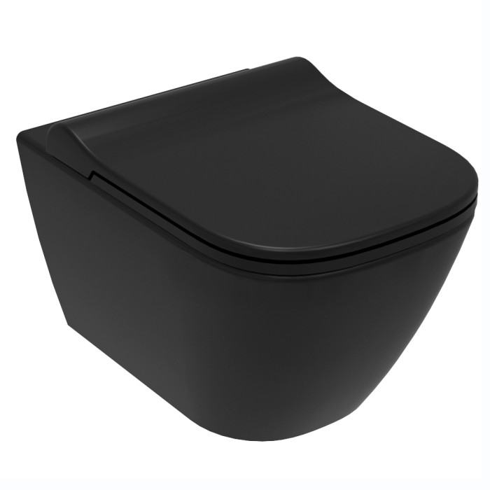 Унитаз VOLLE SOLO Rimless Slim slow-closing 51*35,5*33 13-55-111Black
