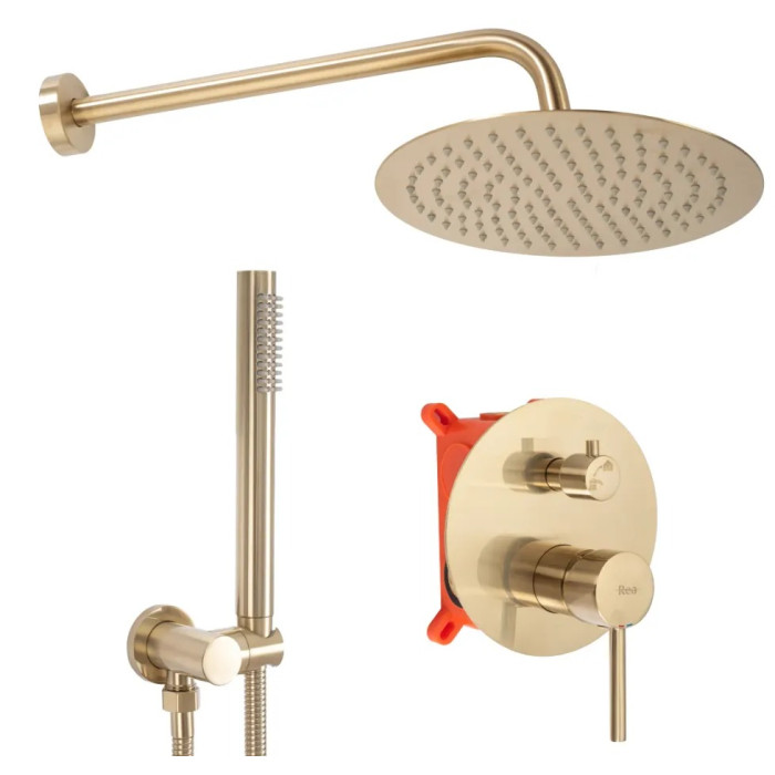 Душова система Rea Lungo brushed gold (REA-P4160)