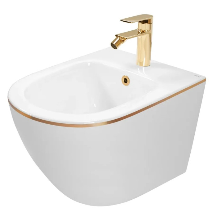 Біде Rea Carlo Mini white/gold (REA-C6990)