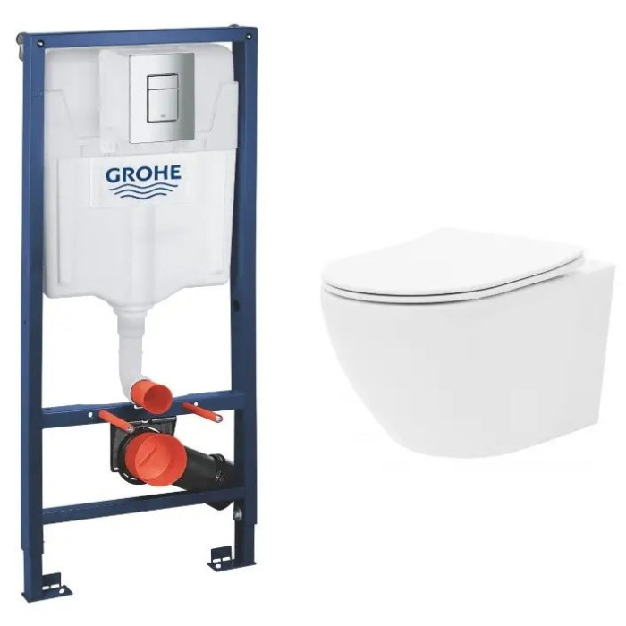Унітаз Rea Carlo Mini + інсталяція Grohe Rapid SL (REA-C2760 + 38772001)