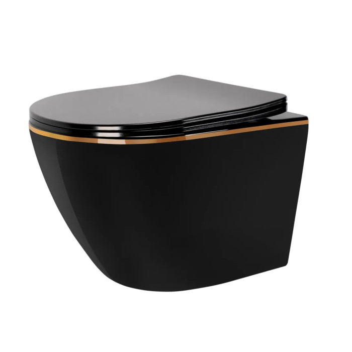 Унітаз Rea Carlo gold/black (REA-C8800)
