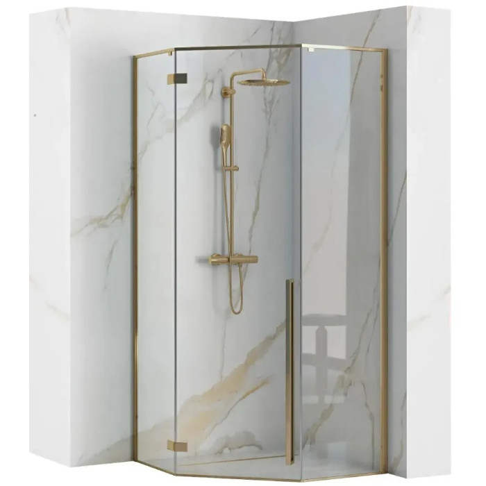 Душова кабіна Rea Diamond 100x100 gold (REA-K6616)