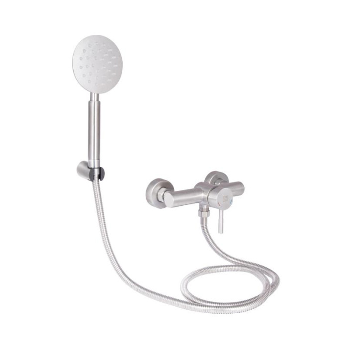 Смеситель для душа Lidz Aria 010 с душевым гарнитуром (k35) Nickel (LDARI010NKS43361)