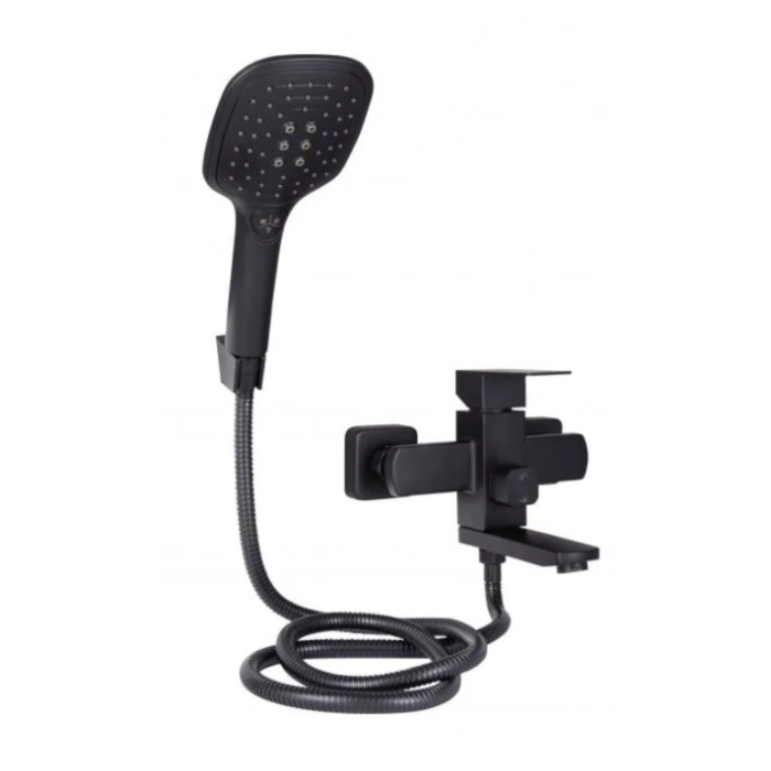 Смеситель для ванны Lidz Kubis 006 Black (LDKUB006BLA43377)