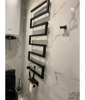 Водяной полотенцесушитель Genesis-Aqua Snake 80x53 см Бирюзово-синий