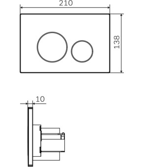 Клавиша смыва AM.PM Pro L I049031