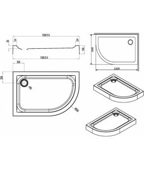 Душевая кабина AM.PM Like W83UT-302L120W/W83UT-302R120W