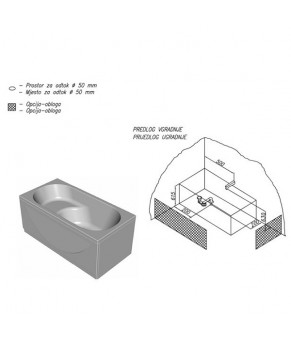  Продольная и боковая панель с каркасом для ванны Kolpa-san Tamia 170x70 992240
