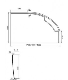 Панель для ванны Ravak Rosa 95 - 160 L/R CZ57100A00