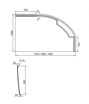 Панель для ванны Ravak Rosa II 170 L/R CZ21200A00