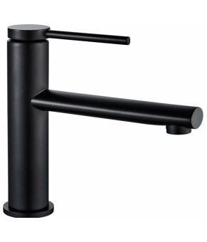 Смеситель для раковины (умывальника) REA OVAL BLACK черный низкий