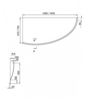 Панель для ванны Ravak Avocado 160 L/R CZQ1000A00
